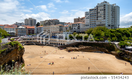 View of Biarritz city by the Atlantic ocean, View of Biarritz city by the Atlantic ocean, 55434243