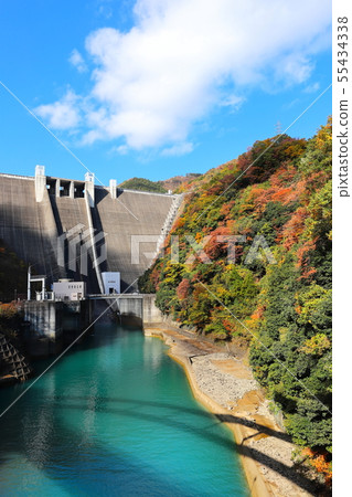 Miyagase水壩秋葉的垂直位置 Miyagase水壩秋葉的垂直位置 55434338