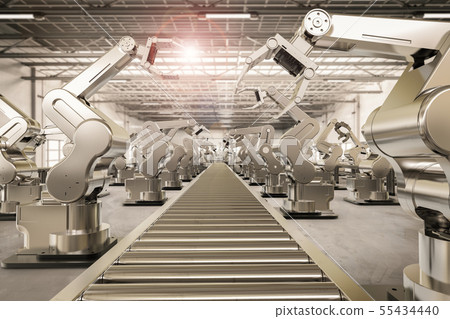 robotic arm with conveyor line 55434440