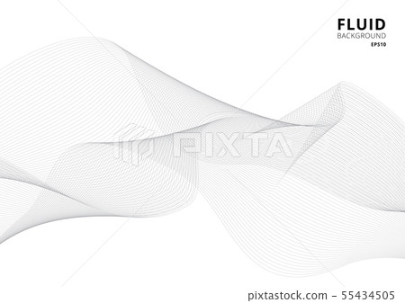 Abstract gray smooth lines curved wavy wave on 55434505