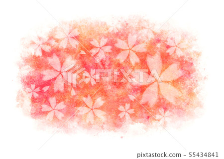櫻花綻放春天新年水彩 55434841