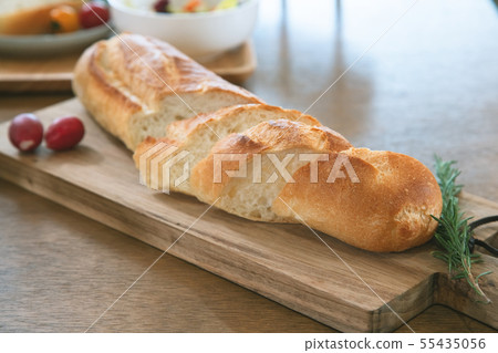 Morning meal French bread 55435056