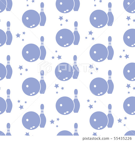 Seamless pattern with bowling pins and bowls Seamless pattern with bowling pins and bowls 55435226