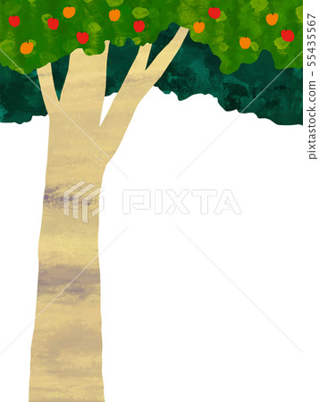 Vector background material Fruitful tree illustration frame 55435567