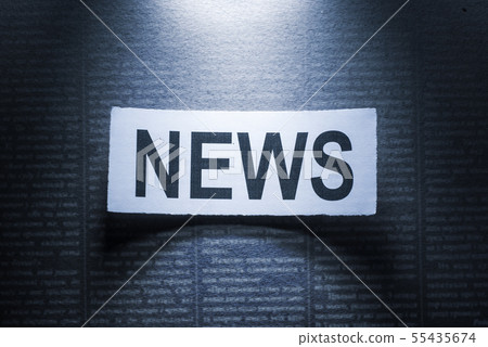 News lettering on black sheet News lettering on black sheet 55435674