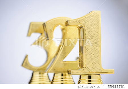 Gold trophies for the 1st, 2nd and 3rd places Gold trophies for the 1st, 2nd and 3rd places 55435761