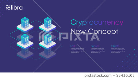 Libra new cryptocurrency web template design  55436105