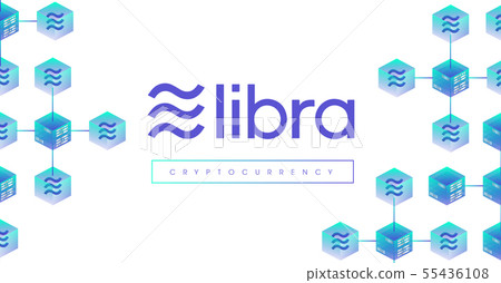 Libra new cryptocurrency web template design  55436108