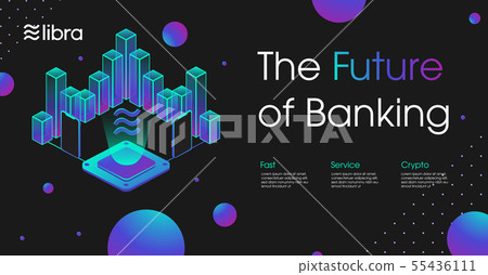 Libra new cryptocurrency web template design  55436111