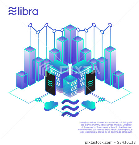 Cryptocurrency coin sign isolated. Vector template 55436138