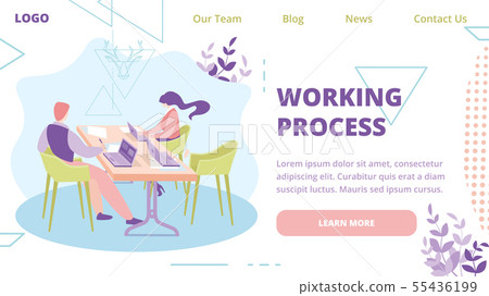 Business Team Work Process Online Service Website Business Team Work Process Online Service Website 55436199