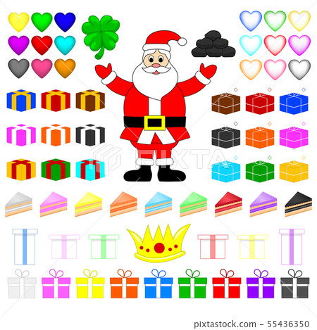 Set of Christmas Design Elements on white Set of Christmas Design Elements on white 55436350