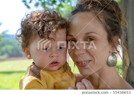 portrait of a mother and her baby portrait of a mother and her baby 55436653