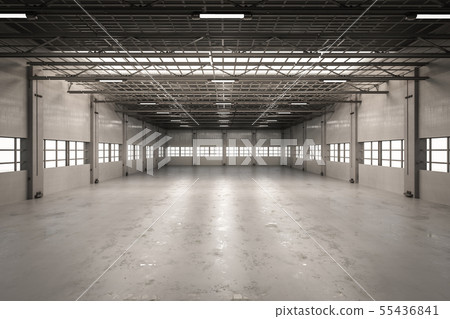 empty factory interior 55436841