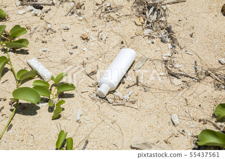 Plastic waste launched to the coast Plastic waste launched to the coast 55437561