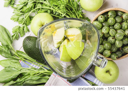 Healthy nutrition and detox from green raw food 55437641