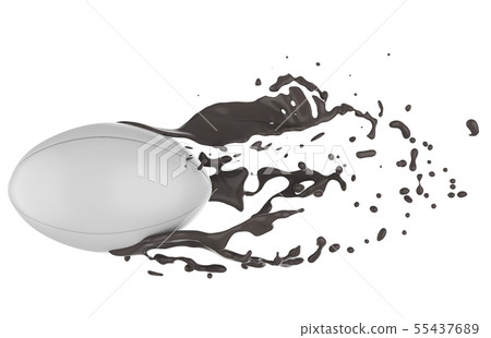 rugby ball in motion rugby ball in motion 55437689