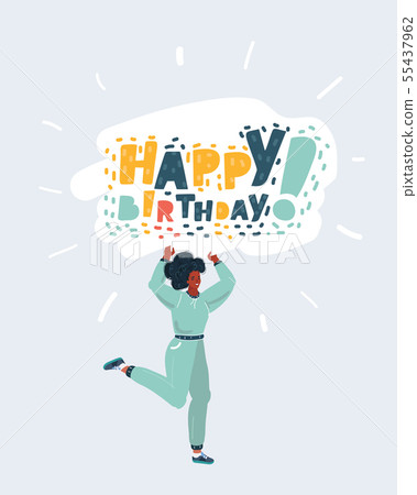 Birthday car. Happy birthday. 55437962