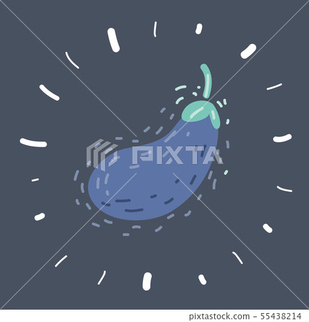 Eggplants on dark background. Eggplants on dark background. 55438214