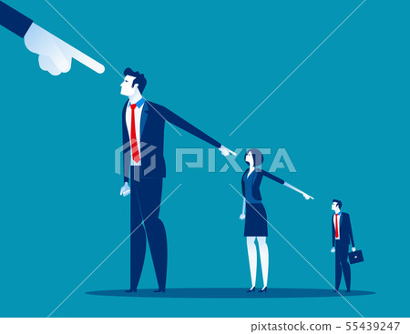 Business people lay the blame at someone. Concept 55439247
