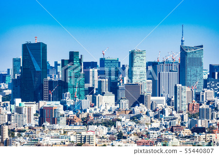 Skyscrapers around Tokyo Minato Ward 55440807