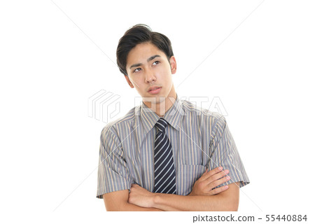 一個商人與困惑的表情 一個商人與困惑的表情 55440884
