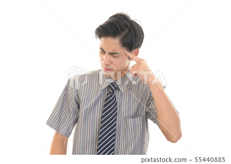 An agonizing businessman 55440885