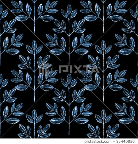 Abstract leaf seamless pattern. Floral grunge background Abstract leaf seamless pattern. Floral grunge background 55440886