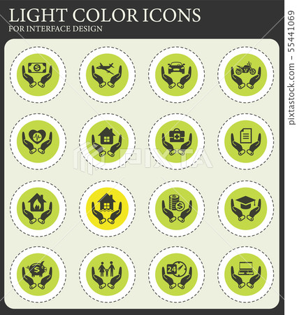 insurance icon set 55441069