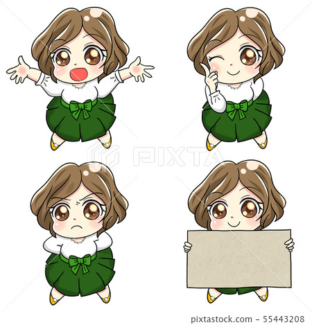一個姿勢的女孩 55443208