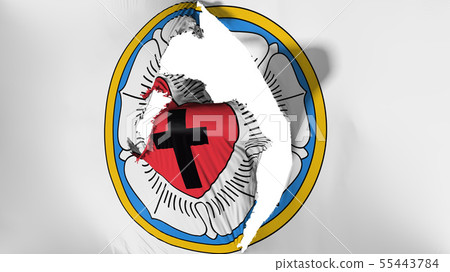 Damaged Lutheran Rose flag Damaged Lutheran Rose flag 55443784