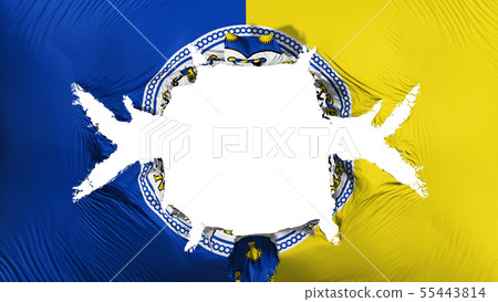 Trenton capital city flag with a big hole 55443814