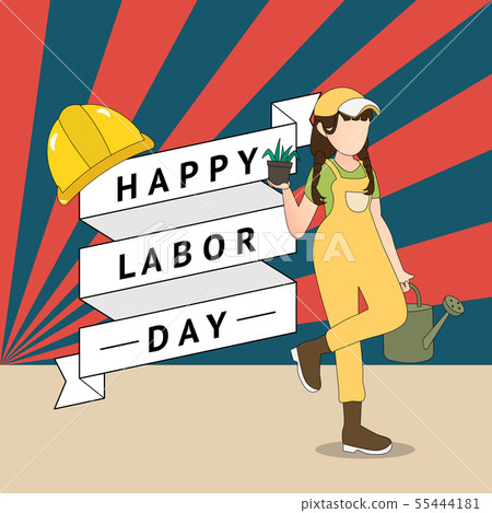 Gardener Cartoon Character For Labor Day Gardener Cartoon Character For Labor Day 55444181
