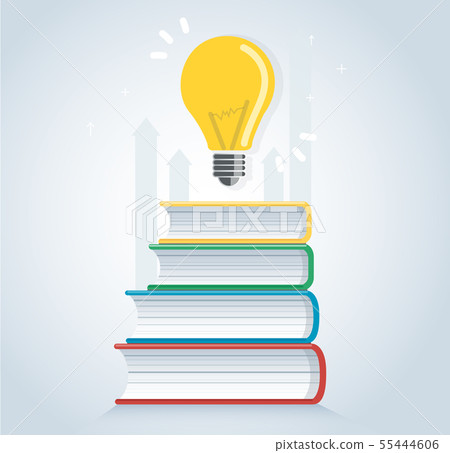 light bulb on books icon. education concepts 55444606