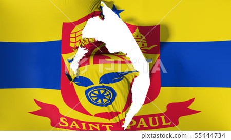 Damaged Saint Paul capital city flag 55444734