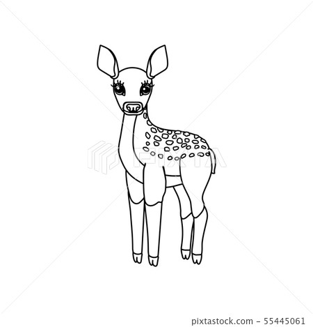 vector line cartoon animal clip art vector line cartoon animal clip art 55445061