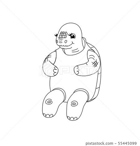 vector line cartoon animal clip art 55445099
