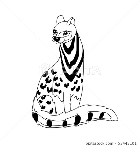 vector line cartoon animal clip art 55445101