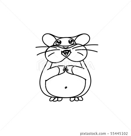 vector line cartoon animal clip art 55445102
