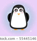 Vector illustration of cartoon penguin 55445146