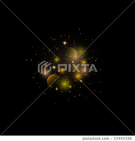 Dust gold. Sparkling magical dust 55445589