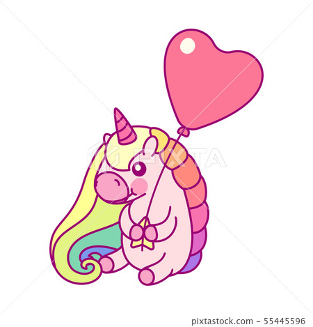 vector flat rainbow unicorn 55445596