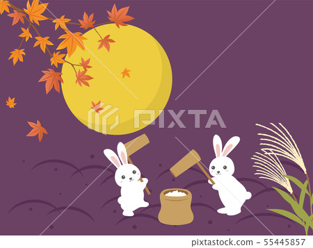 Fifteen-night rabbit watching the moon Fifteen-night rabbit watching the moon 55445857