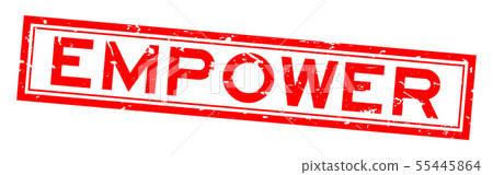 Grunge red empower word rubber seal stamp Grunge red empower word rubber seal stamp 55445864