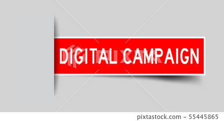 Label sticker red color in word digital campaign 55445865