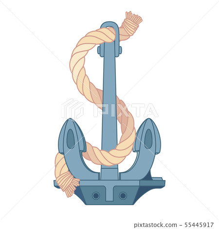 vector flat outline sea icon Anchor 55445917