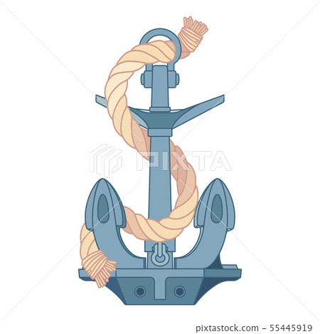 vector flat outline sea icon Anchor 55445919