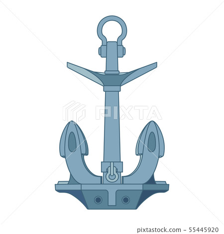 vector flat outline sea icon Anchor 55445920