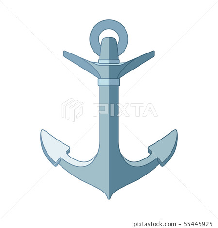 vector flat outline sea icon Anchor 55445925