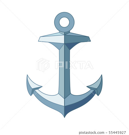 vector flat outline sea icon Anchor 55445927